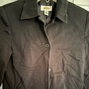 Talbots Short Black Jacket w/Pockets Size 6